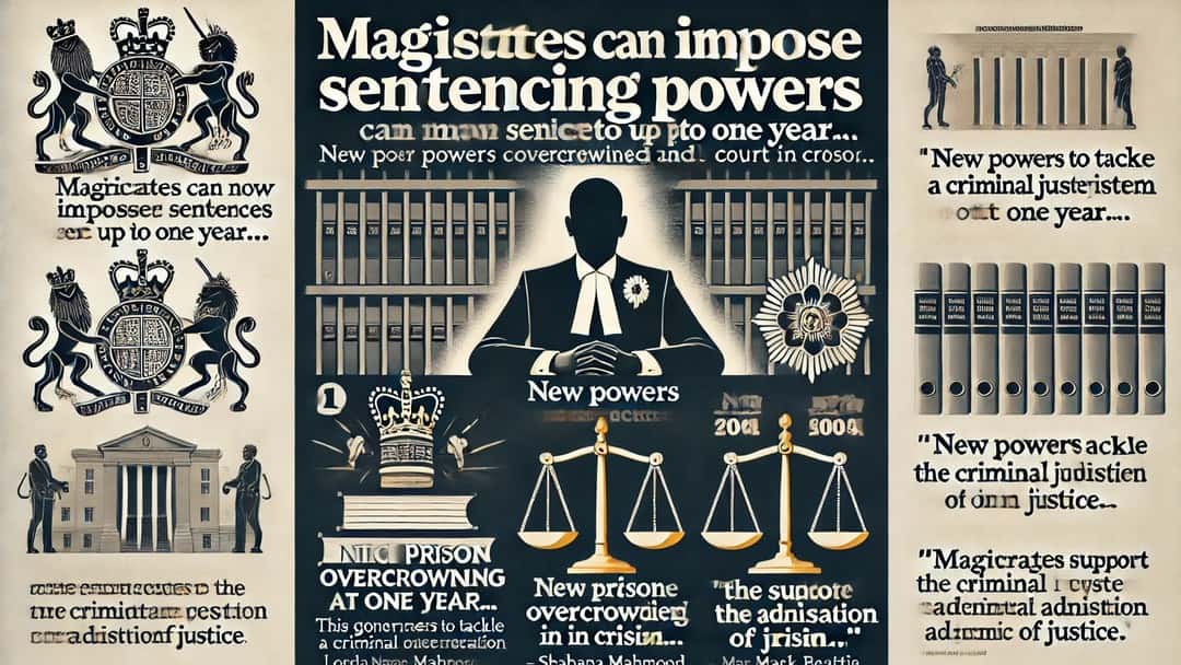 Increased sentencing powers for Magistrates