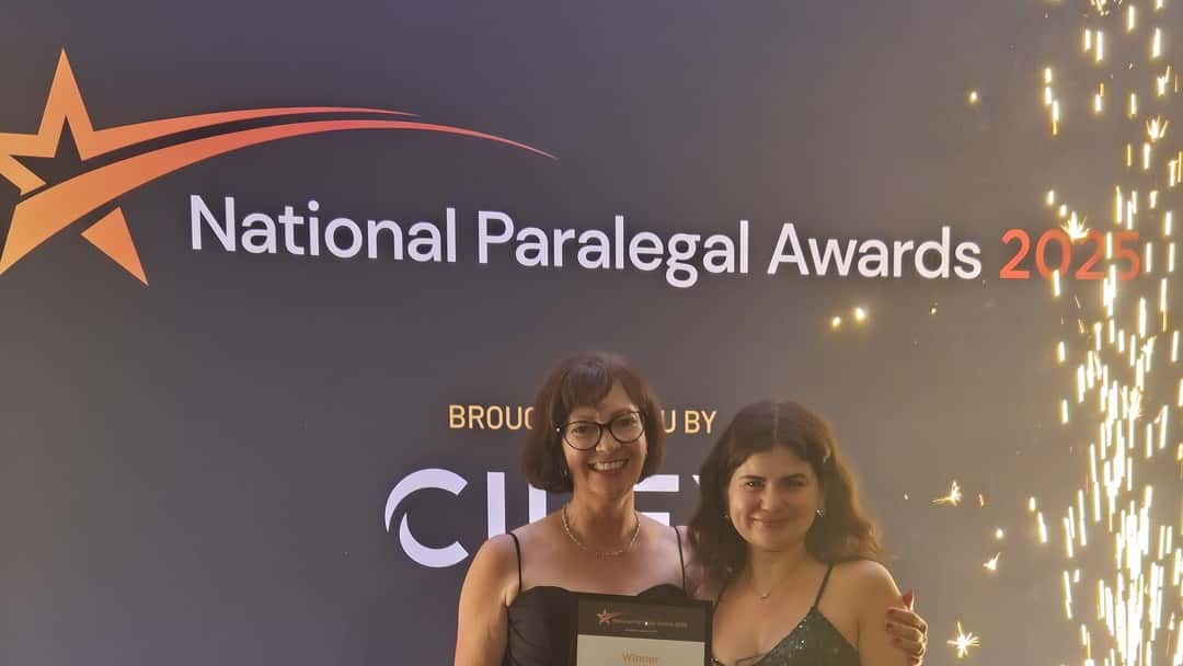 Sophie Wells honoured as paralegal of the year  