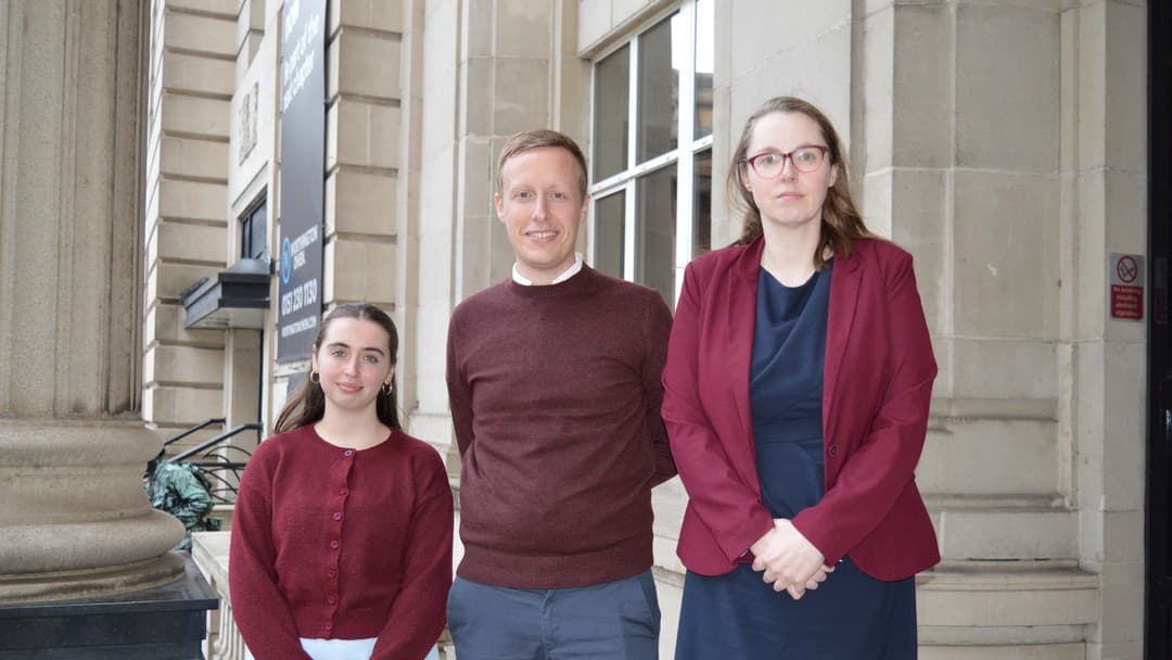 L-R Sorcha McMullan, Paul Harrison and Helen Innes