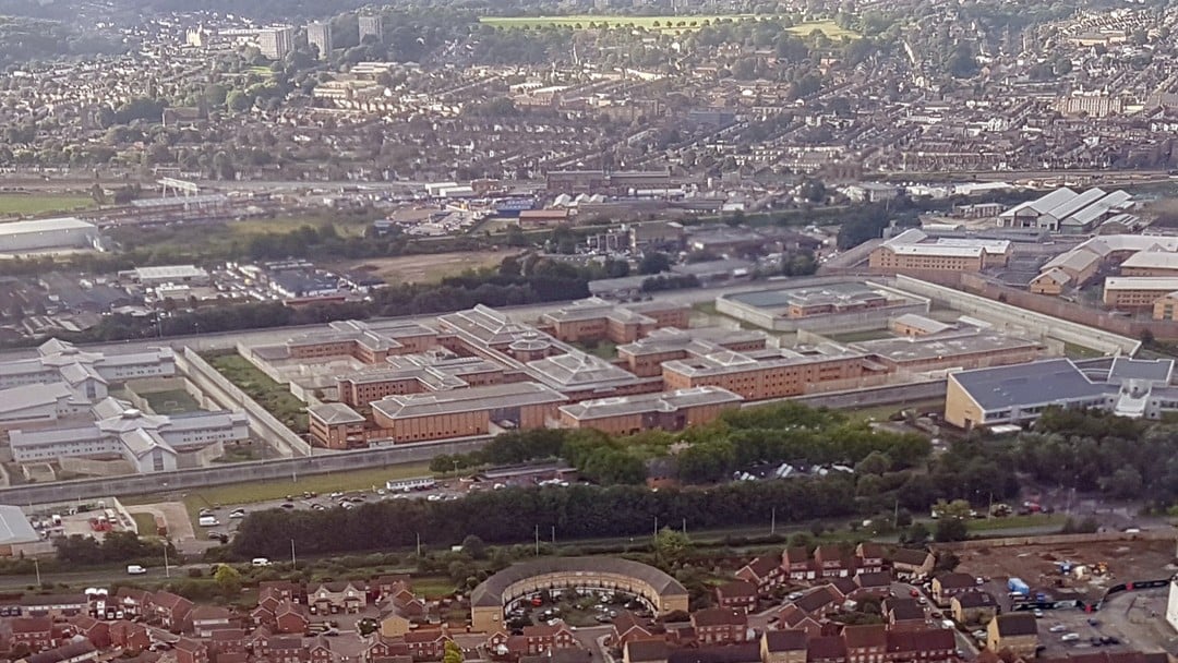 Aerial view of HM Prison Thameside