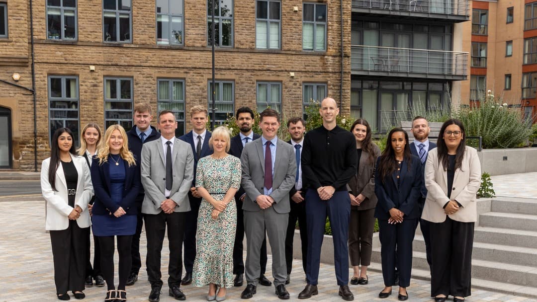 The trainee candidates with Chadwick Lawrence Managing Partner, Neil Wilson, and Head of People & Culture, Lisa Bailey