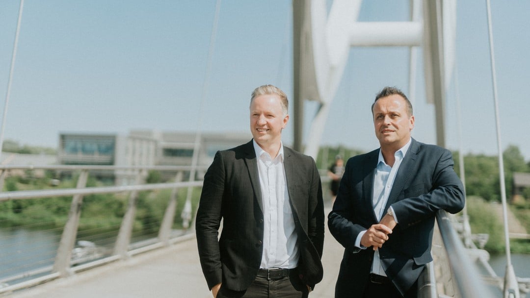 L-R Nik Tunley with Ward Hadaway's Managing Partner Steven Petrie