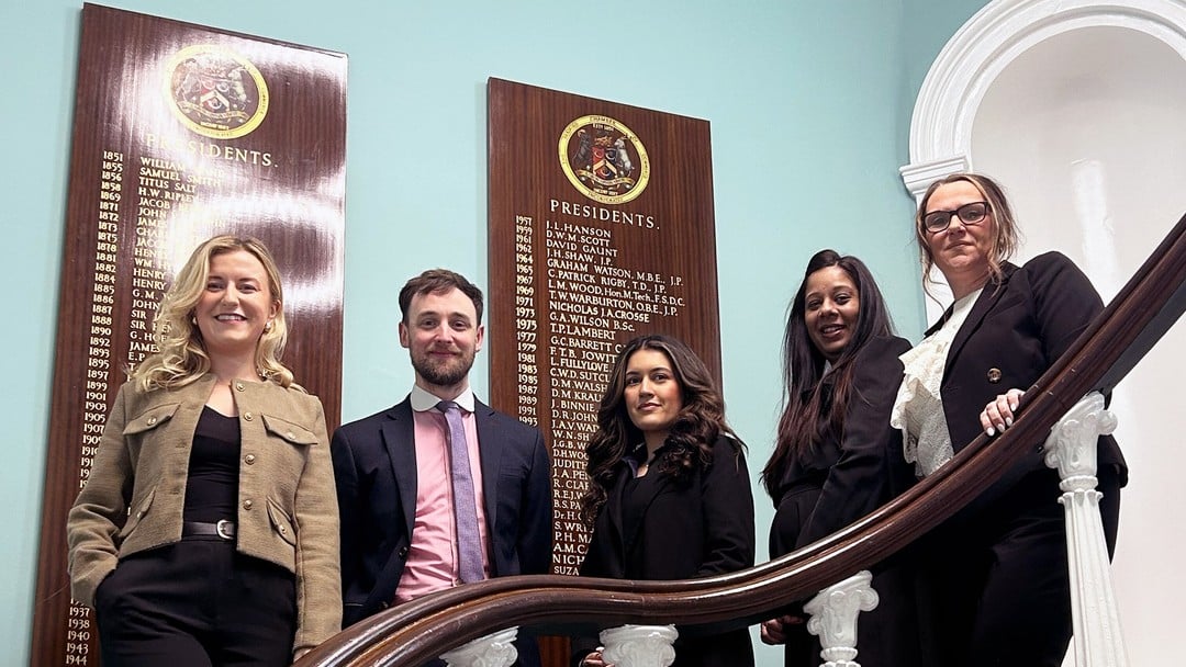 Pictured: (left to right): Jessica Hudson, Tim Burt, Neha Kanda, Reena Chauhan, Claire Loftus