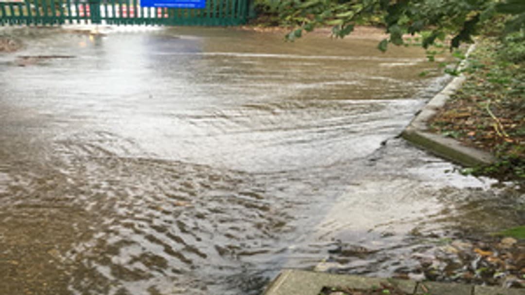 Investigators from the Environment Agency twice found sewage cascading down a road from a Southern Water treatment plant