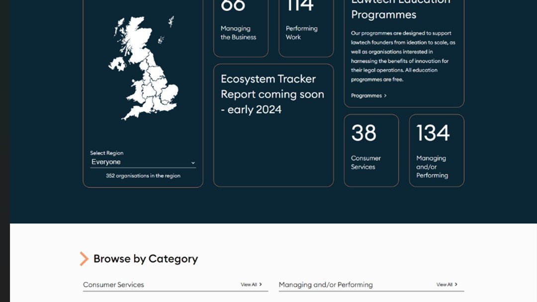 LawtechUK Launches Lawtech Ecosystem Tracker Featuring 350+ Companies