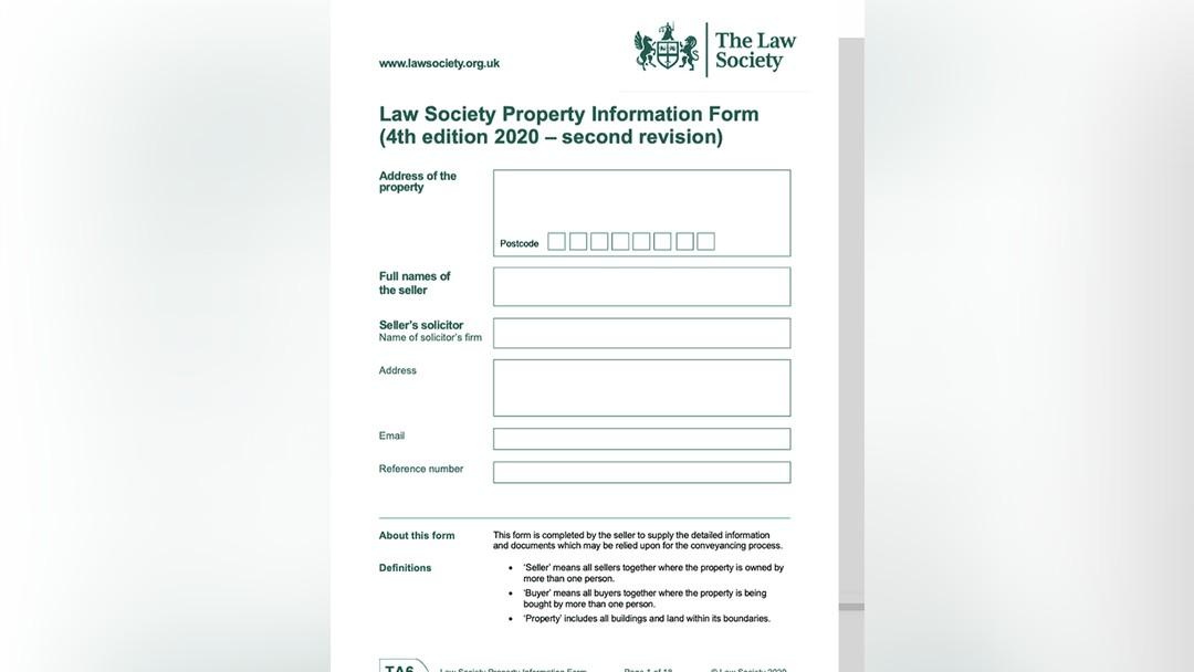 New property information form released