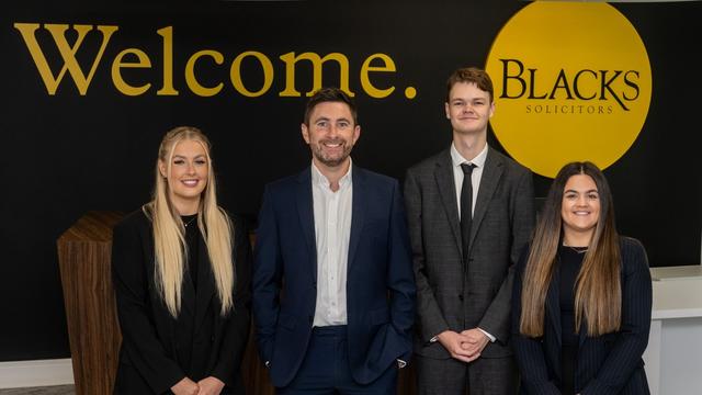 Blacks Solicitors launches new paralegal apprentice scheme and signs up first recruits 